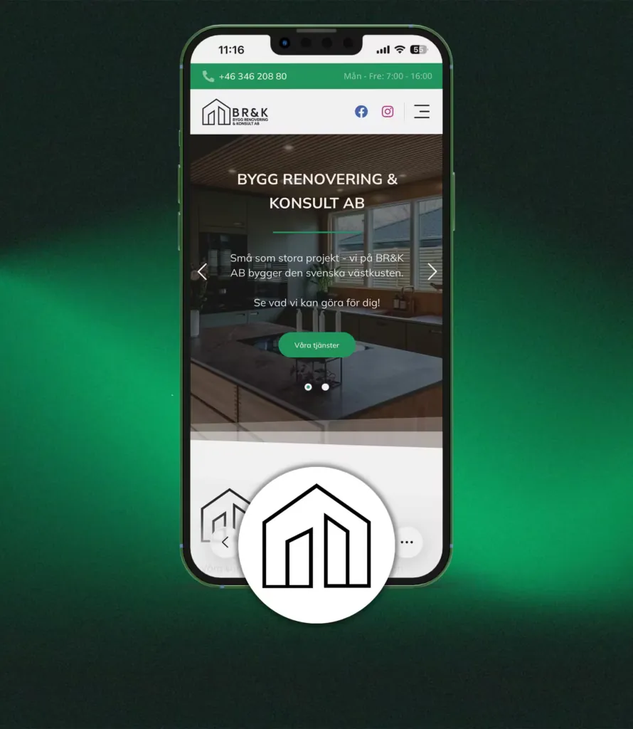 BR&K’s website on a phone